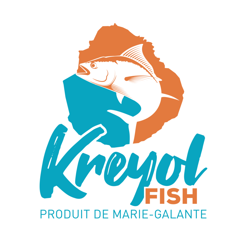 Logo vertical Kreyol Fish - Restaurant de poisson à Marie-Galante en Guadeloupe